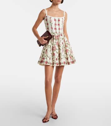 Granadilla floral linen minidress | Agua by Agua Bendita