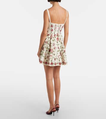 Granadilla floral linen minidress | Agua by Agua Bendita