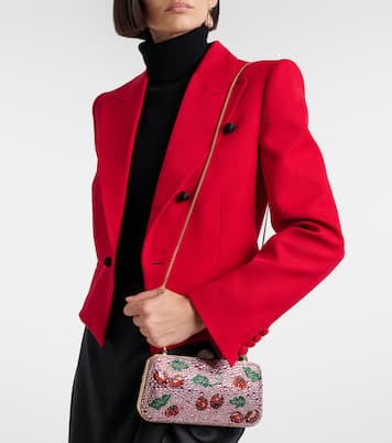 Clutch Carry Secrets Cherryfic mit Kristallen | Valentino Garavani