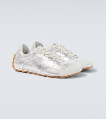 Baskets Orbit Flash en cuir métallisé | Bottega Veneta