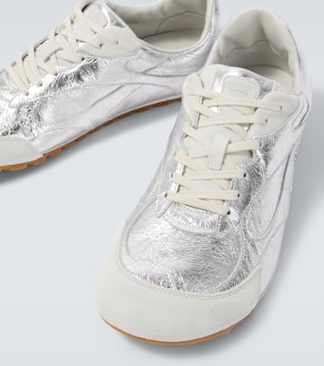 Baskets Orbit Flash en cuir métallisé | Bottega Veneta