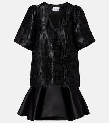 Satin cloqué minidress | Ganni