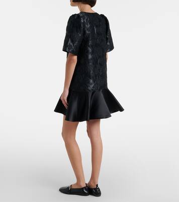 Satin cloqué minidress | Ganni