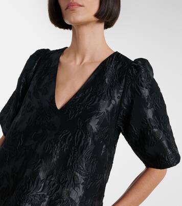 Satin cloqué minidress | Ganni