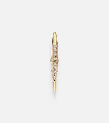 Marlin Pm 9kt gold single earring with diamonds | Yvonne Léon