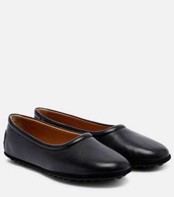 Studded leather ballet flats | Tod's