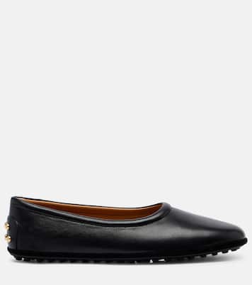 Studded leather ballet flats | Tod's
