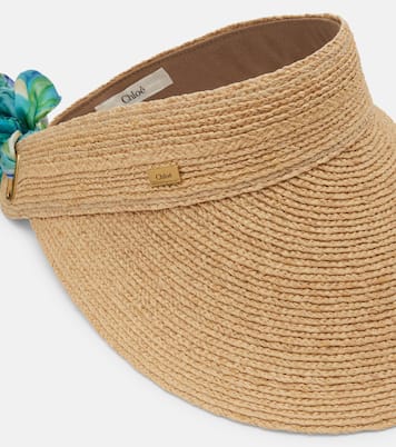 Visiera in rafia con seta | Chloé