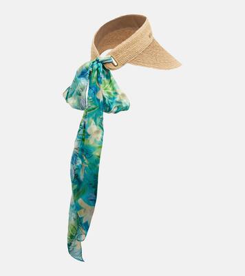 Visiera in rafia con seta | Chloé