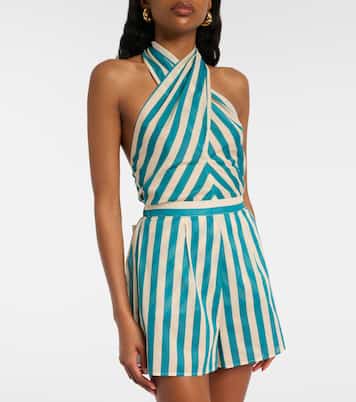 Alter Ego striped cotton voile top | Eres