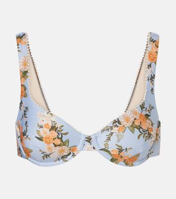 Hacienda floral bikini top | Agua by Agua Bendita