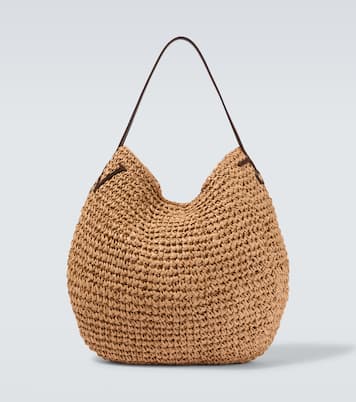 Bolso saco Bulb XL de rafia con ante | JW Anderson