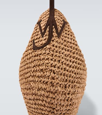 Bolso saco Bulb XL de rafia con ante | JW Anderson