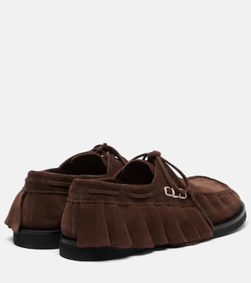 Ruffled suede boat shoes | JW Anderson