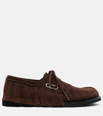 Ruffled suede boat shoes | JW Anderson