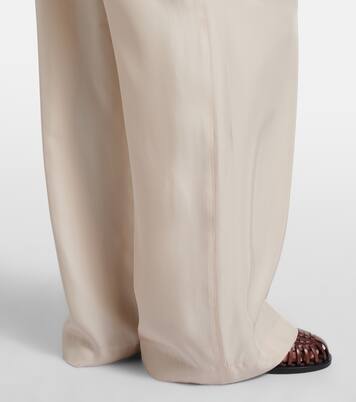 Marfa pleated twill wide-leg pants | The Frankie Shop