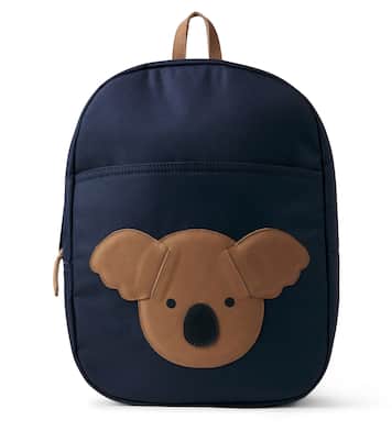 Pibbe leather-trimmed backpack | Donsje
