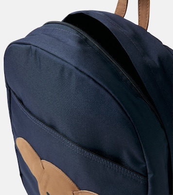 Pibbe leather-trimmed backpack | Donsje