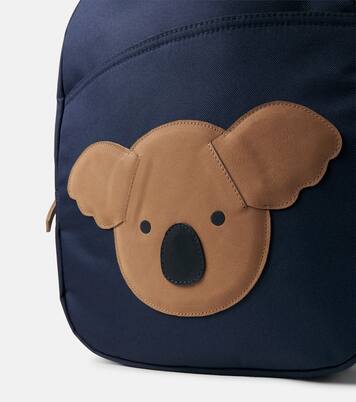Pibbe leather-trimmed backpack | Donsje
