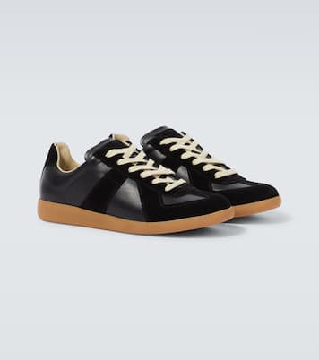 Replica leather and suede sneakers | Maison Margiela