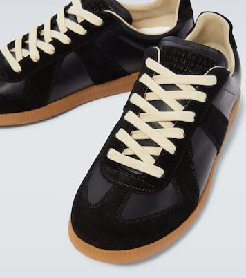 Replica leather and suede sneakers | Maison Margiela