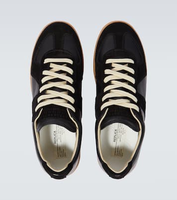 Replica leather and suede sneakers | Maison Margiela