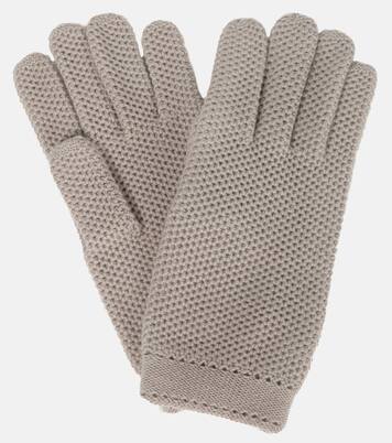 Crochet cashmere gloves | Loro Piana
