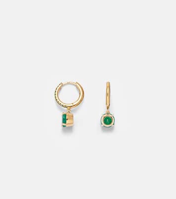 Boucles d'oreilles Grass Seed en or 18 ct et émeraudes | Ileana Makri