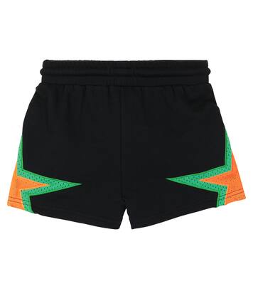 Star mesh insert cotton shorts | Stella McCartney Kids