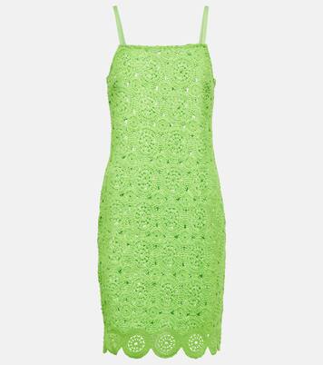 Silke cotton-blend crochet minidress | Rotate