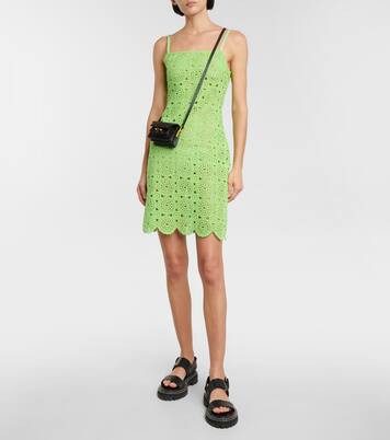 Silke cotton-blend crochet minidress | Rotate
