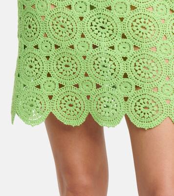 Silke cotton-blend crochet minidress | Rotate