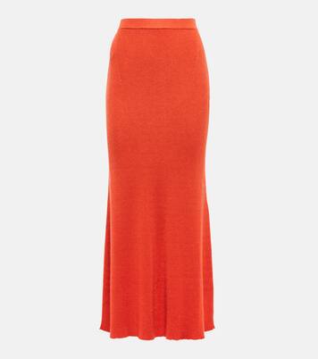 Epper ribbed-knit high-rise midi skirt | Gabriela Hearst