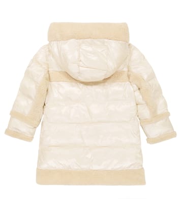 Teddy-trimmed puffer coat | Woolrich Kids