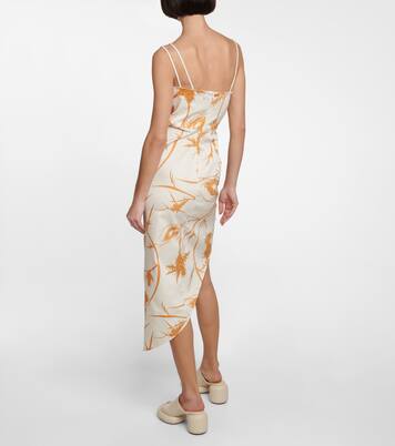 Robe midi asymétrique imprimée | Jacques Wei