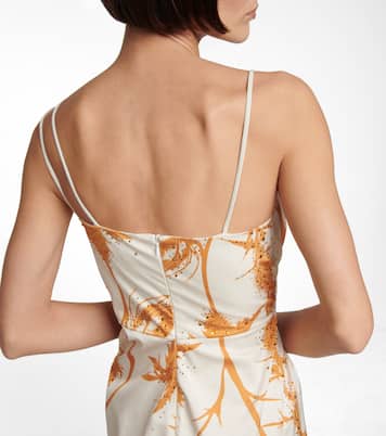 Robe midi asymétrique imprimée | Jacques Wei