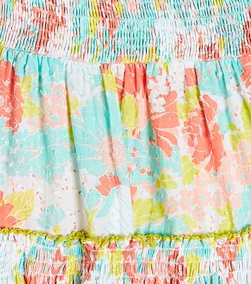 Robe Aurora en coton à fleurs | Poupette St Barth Kids