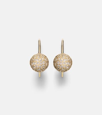 Sphere 18kt gold earring with diamonds  | Ileana Makri