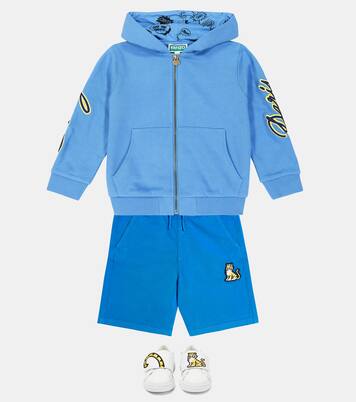 Logo appliqué cotton hoodie | Kenzo Kids