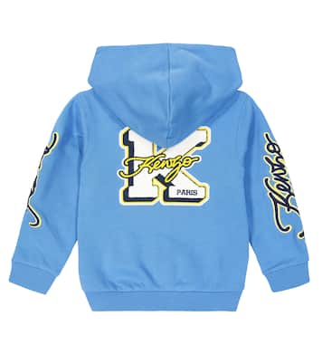 Logo appliqué cotton hoodie | Kenzo Kids