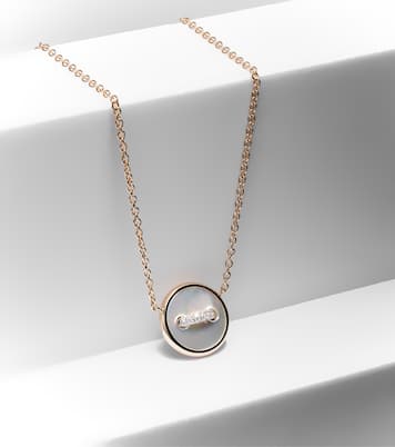 Pom Pom Dot 18kt rose gold pendant necklace with mother-of-pearl and diamonds | Pomellato