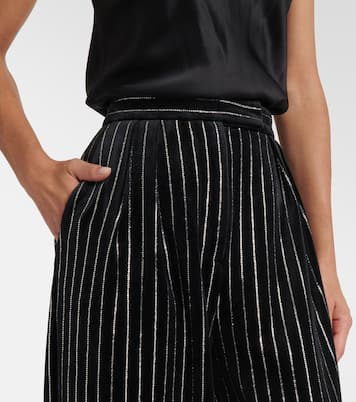 Pantalon droit en velours à ornements | Alex Perry