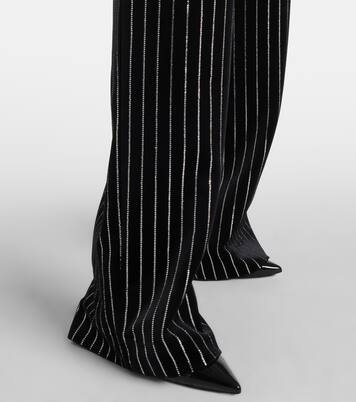 Pantalon droit en velours à ornements | Alex Perry