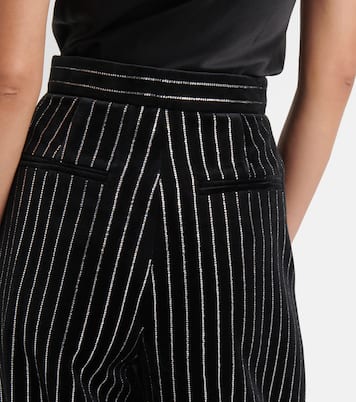 Pantalon droit en velours à ornements | Alex Perry