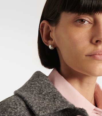 Anagram Pebble sterling silver stud earrings | Loewe