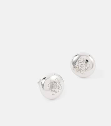 Anagram Pebble sterling silver stud earrings | Loewe