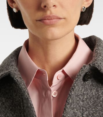 Anagram Pebble sterling silver stud earrings | Loewe