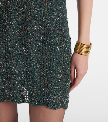 Sequined mesh minidress | Saint Laurent