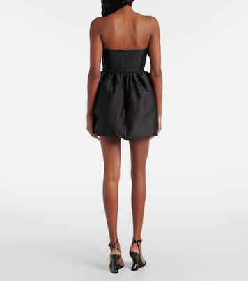 Ruffled draped strapless minidress | Roland Mouret