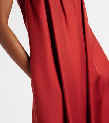 Edda pleated strapless silk gown | Max Mara